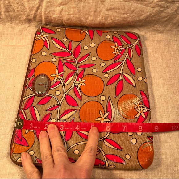 Fossil Key-per coated cotton large envelope clutch - Picture 4 of 5